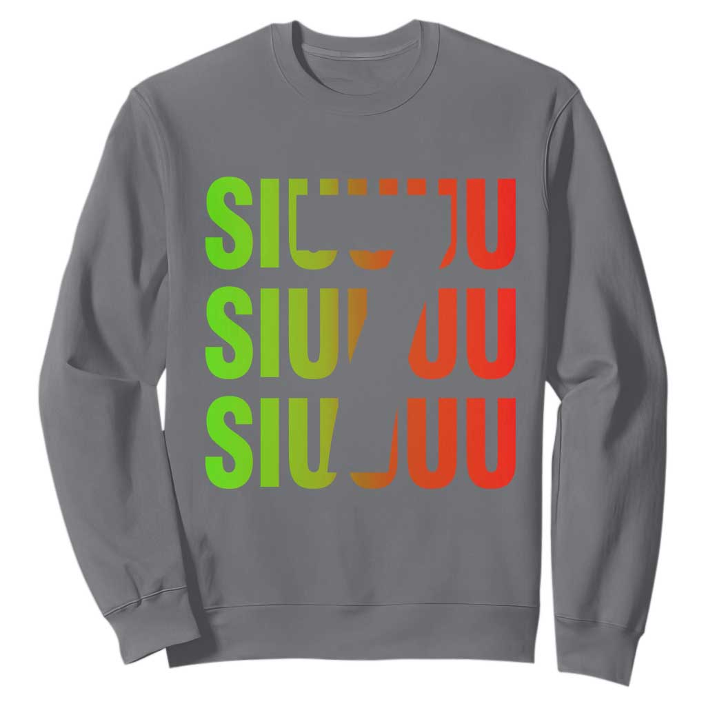 Siuuuu Soccer Celebration Sweatshirt Gift For Soccer Lovers TS12 Charcoal Print Your Wear