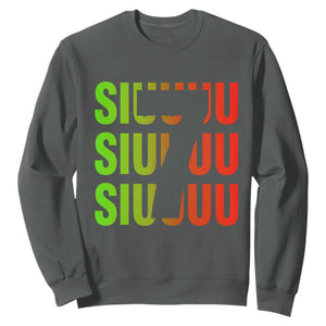 Siuuuu Soccer Celebration Sweatshirt Gift For Soccer Lovers TS12 Dark Heather Print Your Wear