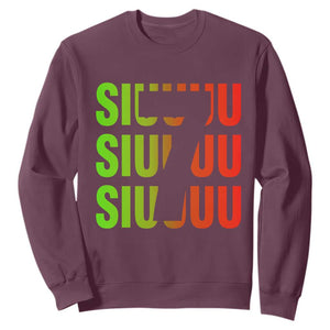 Siuuuu Soccer Celebration Sweatshirt Gift For Soccer Lovers TS12 Maroon Print Your Wear