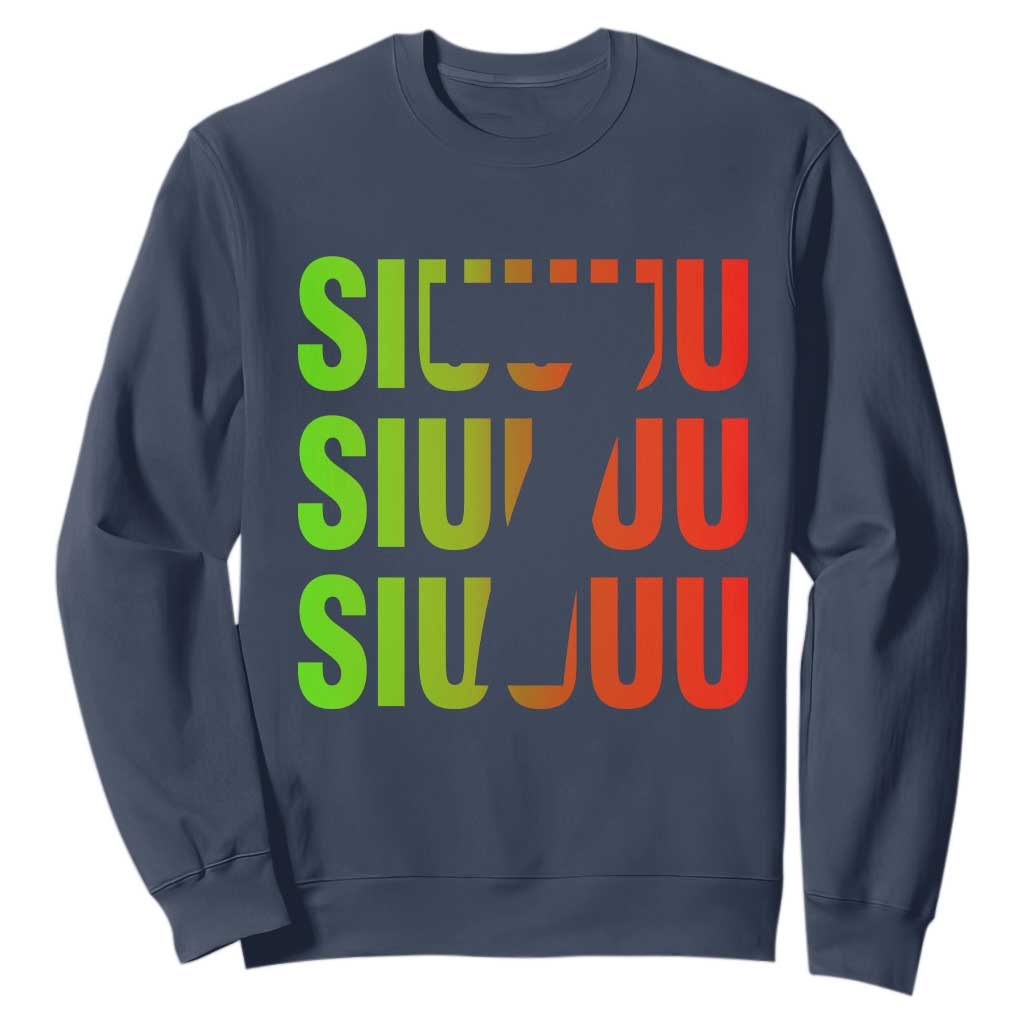 Siuuuu Soccer Celebration Sweatshirt Gift For Soccer Lovers TS12 Navy Print Your Wear