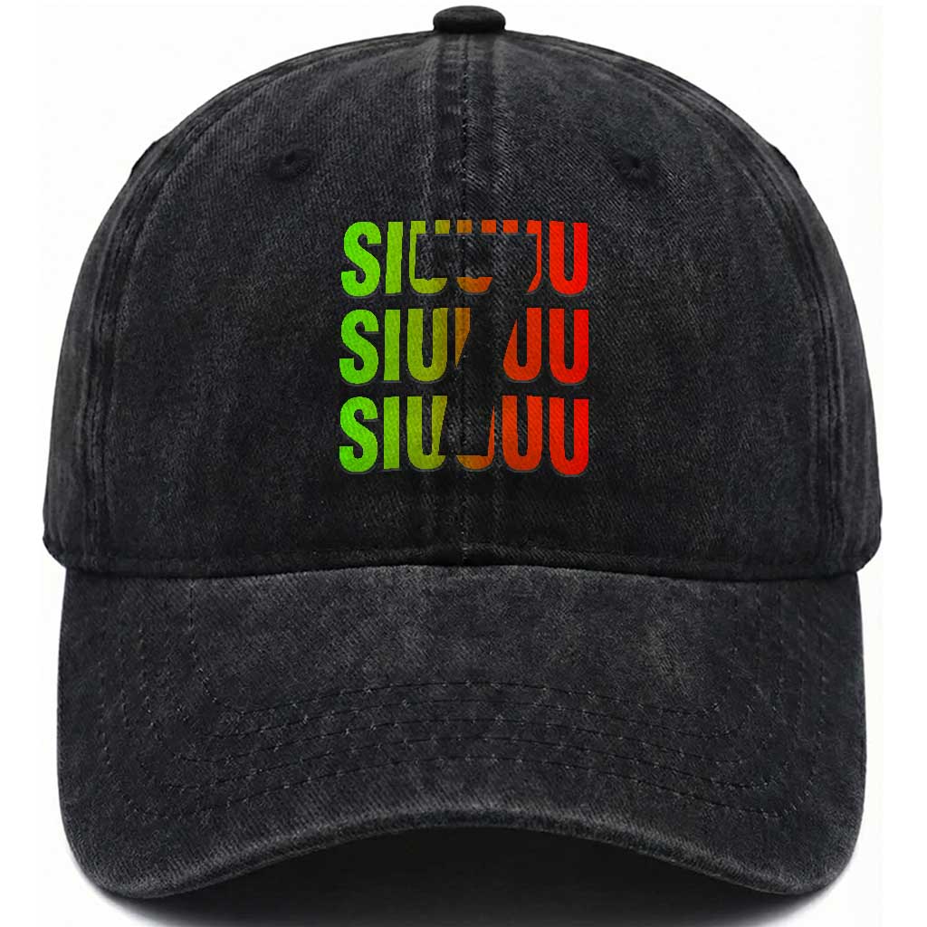 Siuuuu Soccer Celebration Washed Cotton Baseball Cap Gift For Soccer Lovers TS12 Print Your Wear