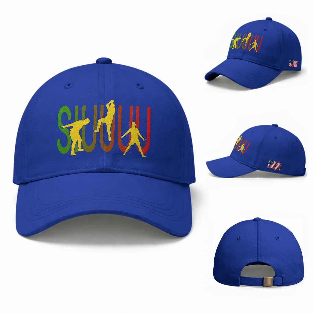 Funny Game Day Soccer Celebration Gift Baseball Cap Siuuuu TS12 Baseball Cap Universal Fit Royal Blue Print Your Wear