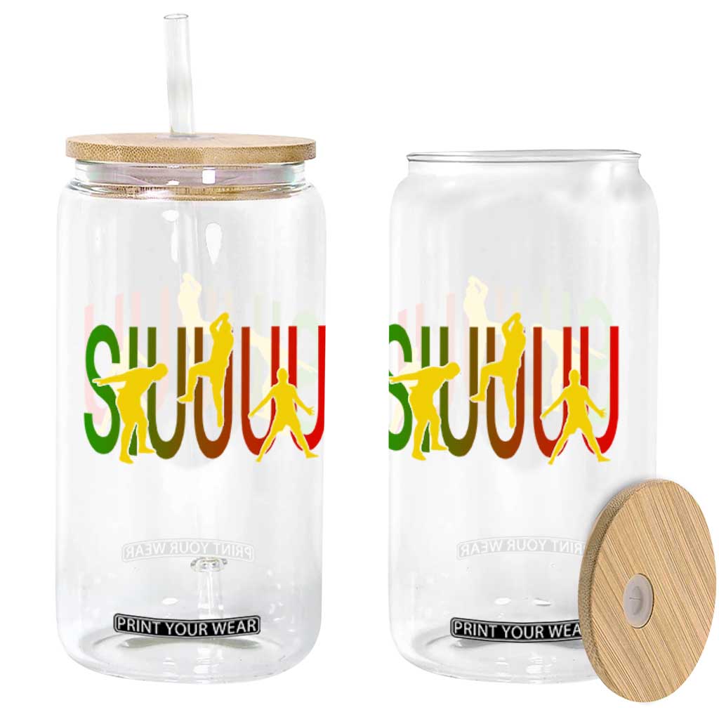 Funny Game Day Soccer Celebration Gift Glass Can Siuuuu TS12 Print Your Wear