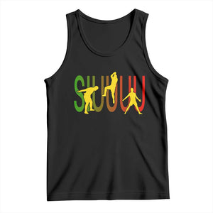 Funny Game Day Soccer Celebration Gift Tank Top Siuuuu TS12 Black Print Your Wear