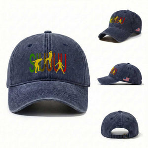 Funny Game Day Soccer Celebration Gift Washed Cotton Baseball Cap Siuuuu TS12 Washed Cap Universal Fit Navy Print Your Wear