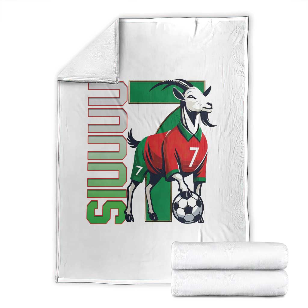 Siuuuu Game Day Soccer Celebration Throw Blanket Gift For Fans TS12 White Print Your Wear
