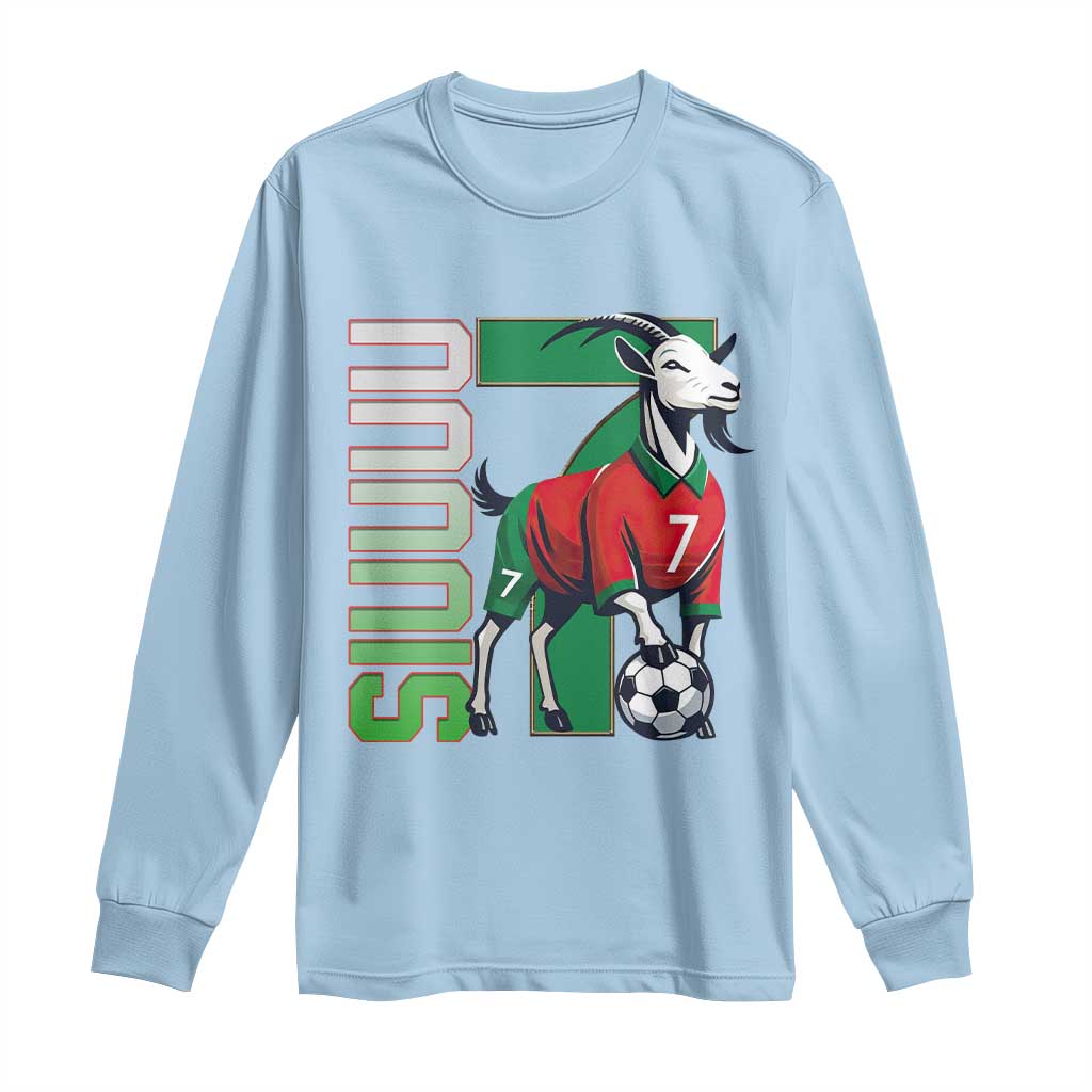 Siuuuu Game Day Soccer Celebration Long Sleeve Shirt Gift For Fans TS12 Light Blue Print Your Wear