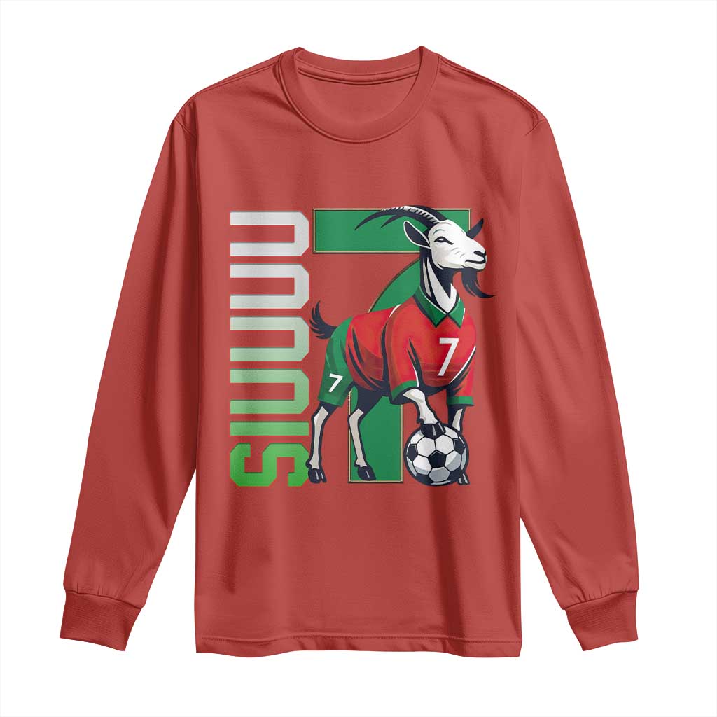 Siuuuu Game Day Soccer Celebration Long Sleeve Shirt Gift For Fans TS12 Red Print Your Wear