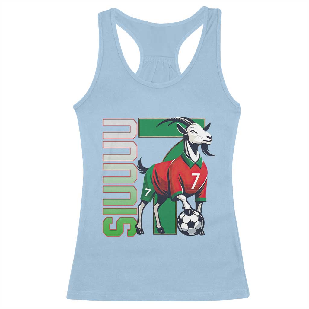 Siuuuu Game Day Soccer Celebration Racerback Tank Top Gift For Fans TS12 Light Blue Print Your Wear