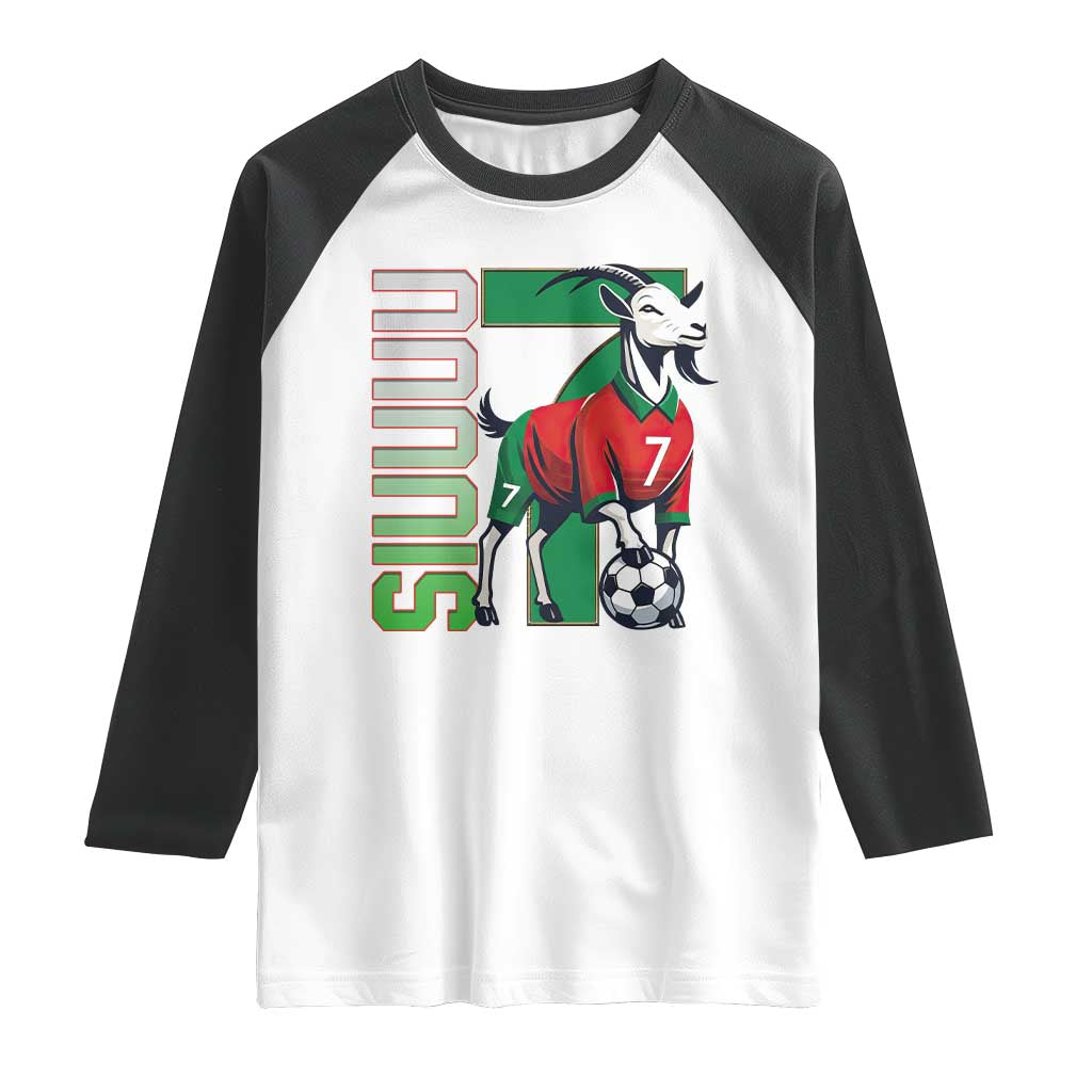 Siuuuu Game Day Soccer Celebration Raglan Shirt Gift For Fans TS12 White Black Print Your Wear