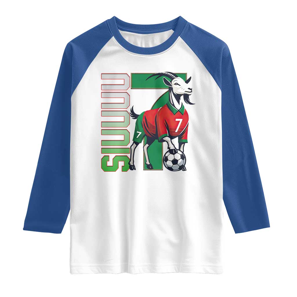 Siuuuu Game Day Soccer Celebration Raglan Shirt Gift For Fans TS12 White Royal Print Your Wear