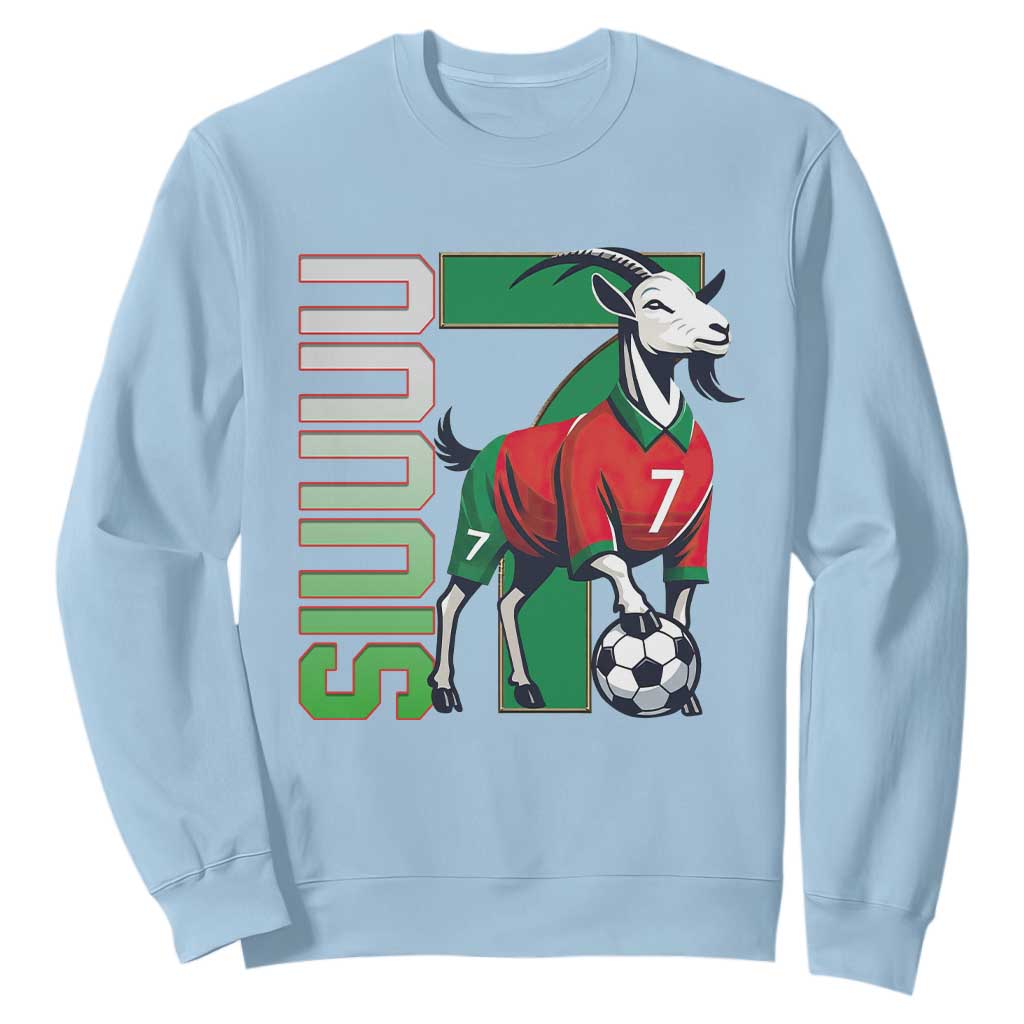 Siuuuu Game Day Soccer Celebration Sweatshirt Gift For Fans TS12 Light Blue Print Your Wear