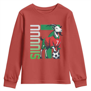 Siuuuu Game Day Soccer Celebration Youth Sweatshirt Gift For Fans TS12 Red Print Your Wear