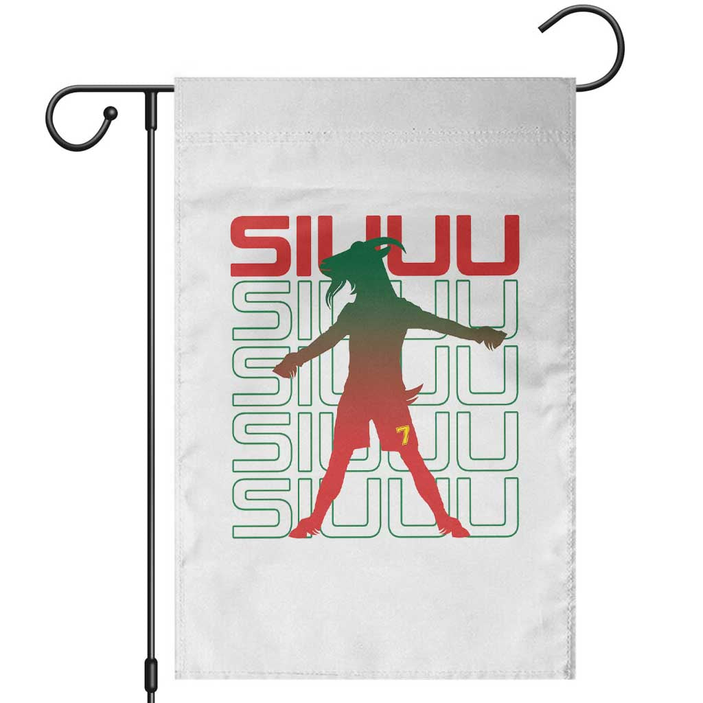 Funny Siuuuu Garden Flag Iconic Goal Shout Soccer Lover Gift TS12 White Print Your Wear
