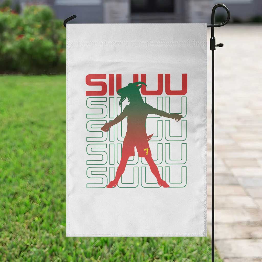 Funny Siuuuu Garden Flag Iconic Goal Shout Soccer Lover Gift TS12 Print Your Wear