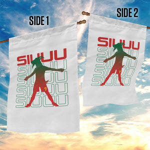 Funny Siuuuu Garden Flag Iconic Goal Shout Soccer Lover Gift TS12 Print Your Wear