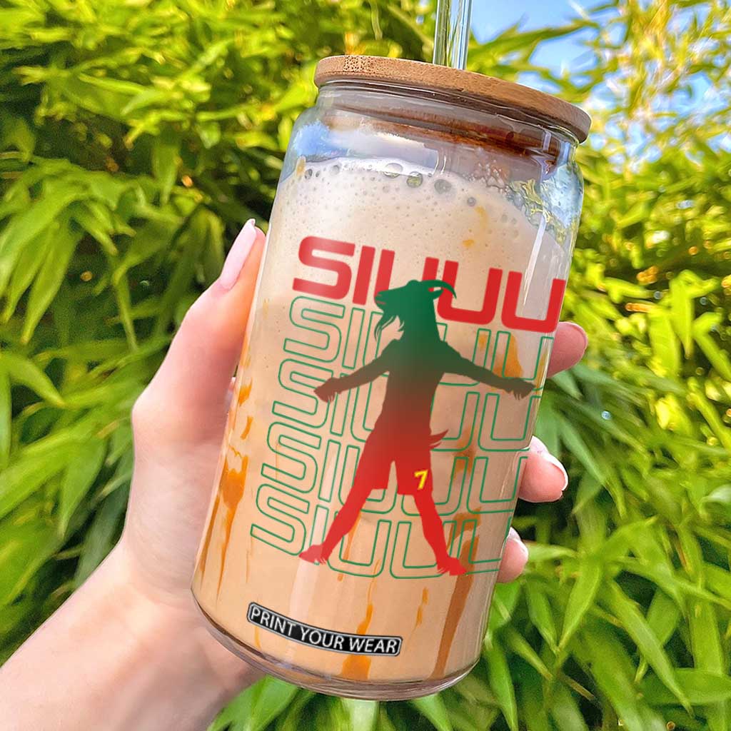 Funny Siuuuu Glass Can Iconic Goal Shout Soccer Lover Gift TS12 White Print Your Wear