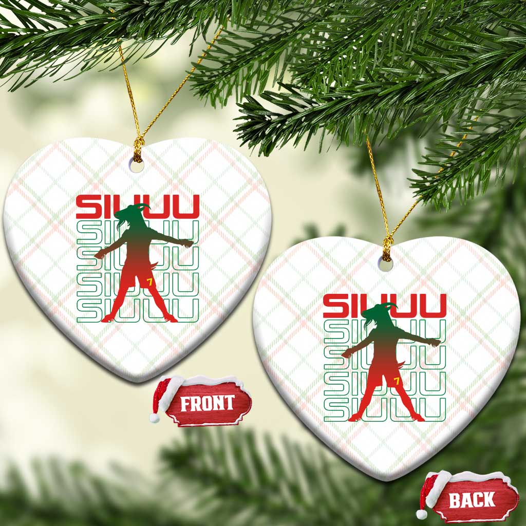 Funny Siuuuu Ceramic Ornament Iconic Goal Shout Soccer Lover Gift TS12 Print Your Wear