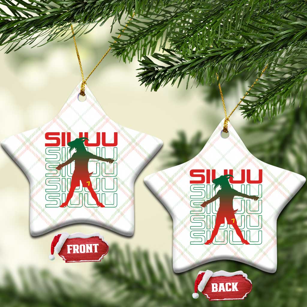 Funny Siuuuu Ceramic Ornament Iconic Goal Shout Soccer Lover Gift TS12 Print Your Wear