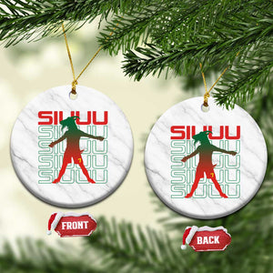 Funny Siuuuu Ceramic Ornament Iconic Goal Shout Soccer Lover Gift TS12 1pc White Marble Print Your Wear