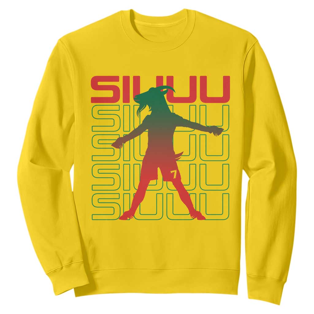 Funny Siuuuu Sweatshirt Iconic Goal Shout Soccer Lover Gift TS12 Daisy Print Your Wear
