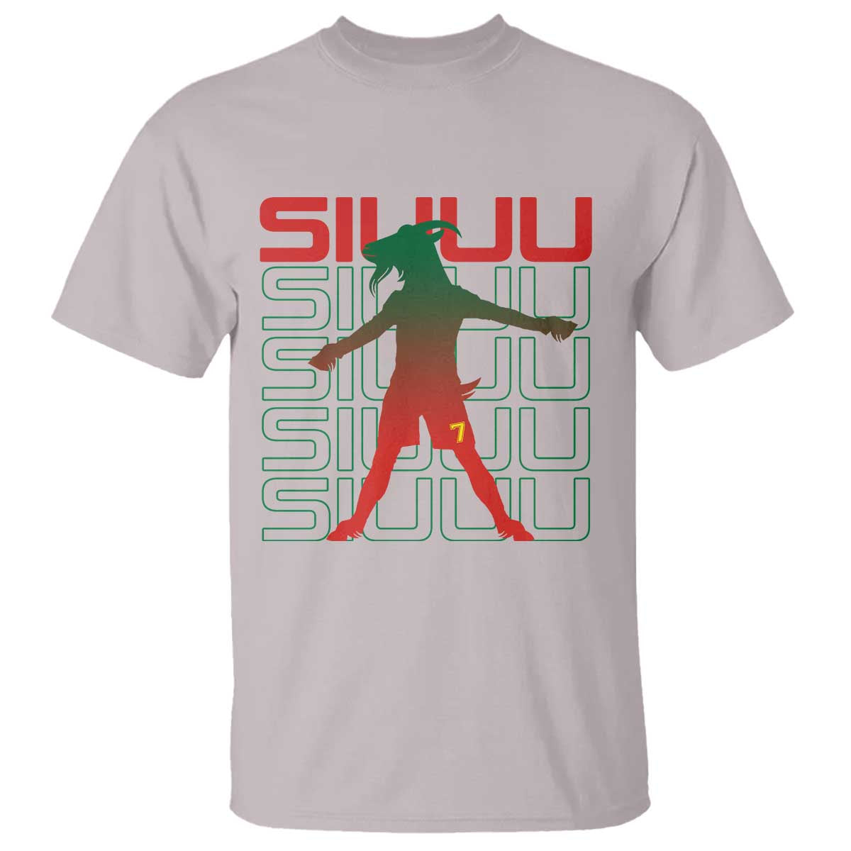 Funny Siuuuu T Shirt Iconic Goal Shout Soccer Lover Gift TS12 Ice Gray Print Your Wear