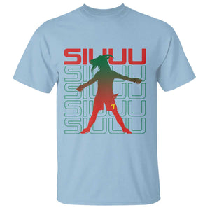 Funny Siuuuu T Shirt Iconic Goal Shout Soccer Lover Gift TS12 Light Blue Print Your Wear
