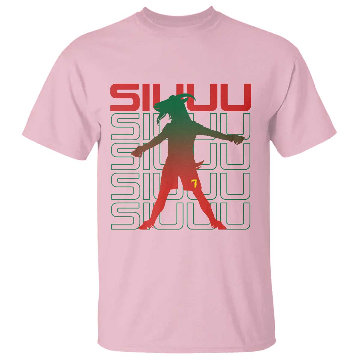 Funny Siuuuu T Shirt Iconic Goal Shout Soccer Lover Gift TS12 Light Pink Print Your Wear