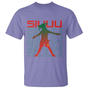 Funny Siuuuu T Shirt Iconic Goal Shout Soccer Lover Gift TS12 Violet Print Your Wear