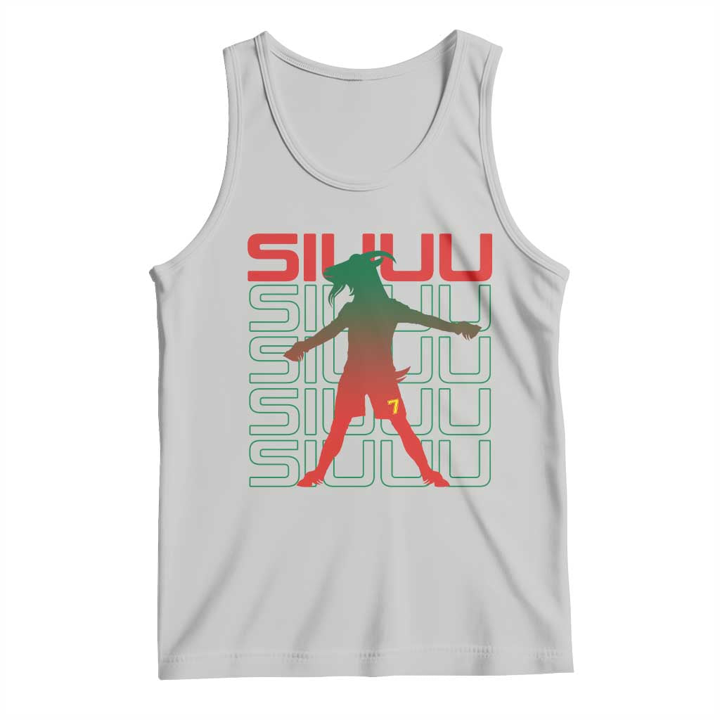 Funny Siuuuu Tank Top Iconic Goal Shout Soccer Lover Gift TS12 Ash Print Your Wear