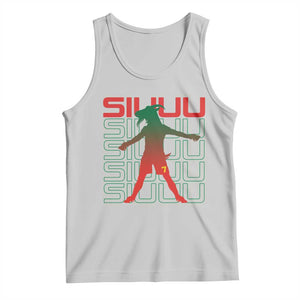 Funny Siuuuu Tank Top Iconic Goal Shout Soccer Lover Gift TS12 Ash Print Your Wear