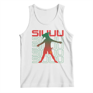 Funny Siuuuu Tank Top Iconic Goal Shout Soccer Lover Gift TS12 White Print Your Wear