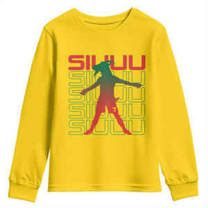 Funny Siuuuu Youth Sweatshirt Iconic Goal Shout Soccer Lover Gift TS12 Daisy Print Your Wear