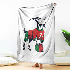 Number Seven Soccer GOAT Siuuuu Celebration Throw Blanket TS12 Print Your Wear