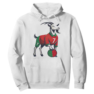 Number Seven Soccer GOAT Siuuuu Celebration Hoodie TS12 White Print Your Wear