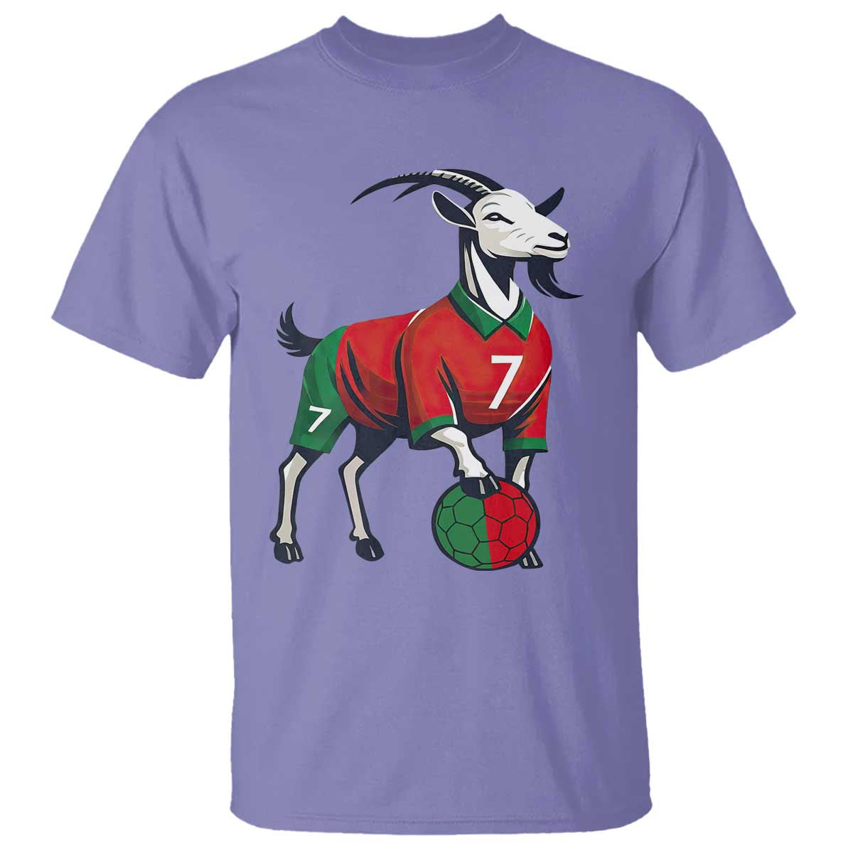 Number Seven Soccer GOAT Siuuuu Celebration T Shirt TS12 Violet Print Your Wear