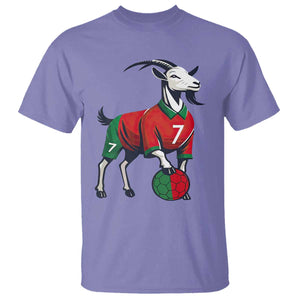 Number Seven Soccer GOAT Siuuuu Celebration T Shirt TS12 Violet Print Your Wear