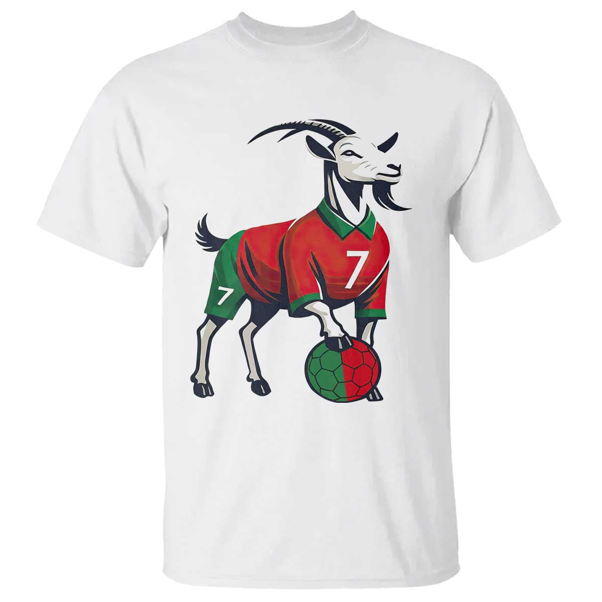 Number Seven Soccer GOAT Siuuuu Celebration T Shirt TS12 White Print Your Wear