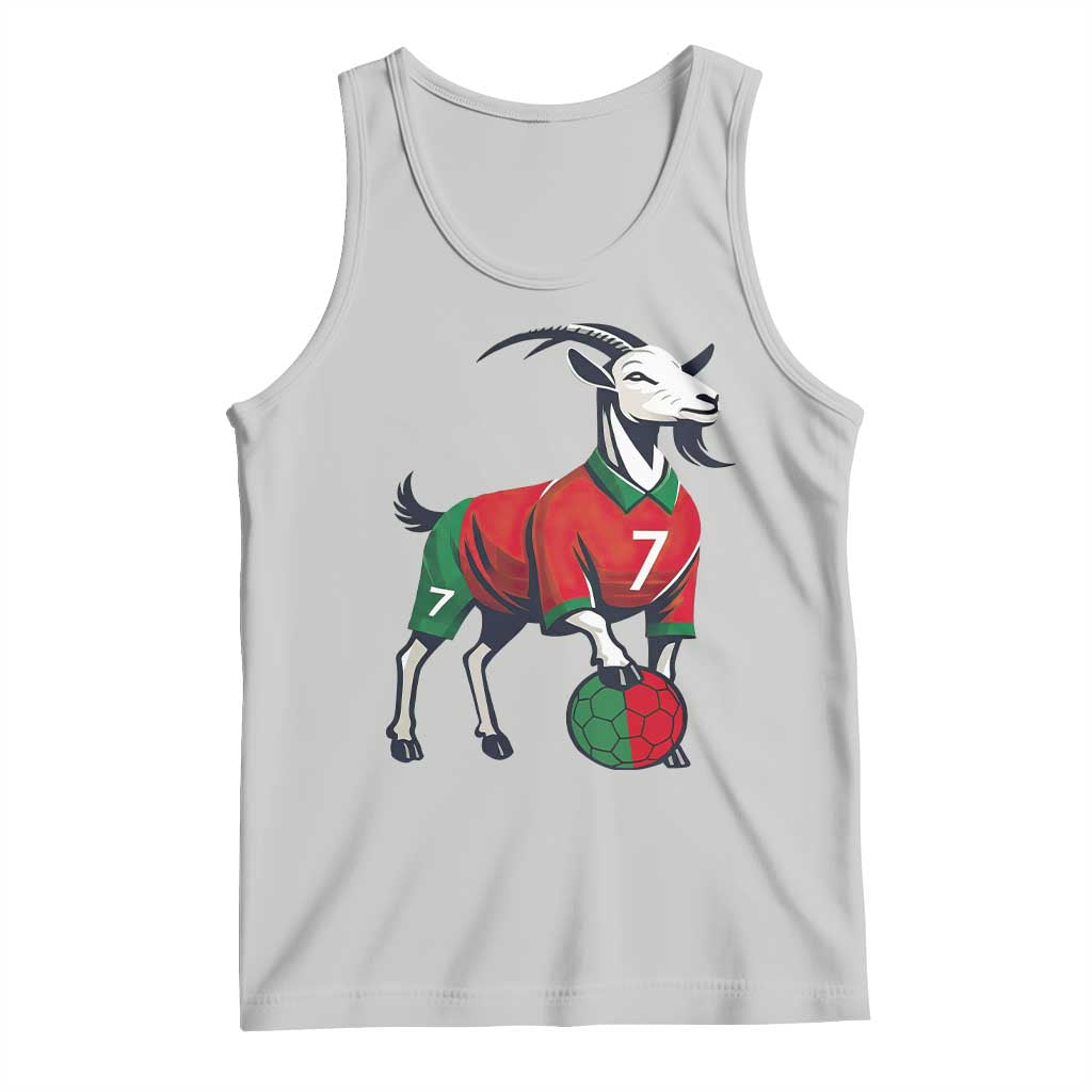 Number Seven Soccer GOAT Siuuuu Celebration Tank Top TS12 Ash Print Your Wear