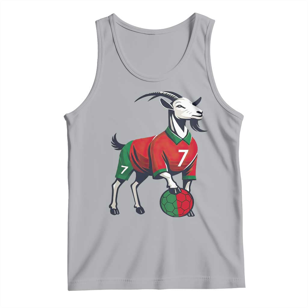 Number Seven Soccer GOAT Siuuuu Celebration Tank Top TS12 Athletic Heather Print Your Wear