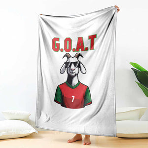 Siuuuu Goat Soccer Celebration Throw Blanket Gift For Fans TS12 Print Your Wear