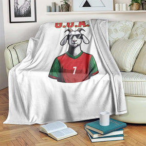Siuuuu Goat Soccer Celebration Throw Blanket Gift For Fans TS12 Print Your Wear