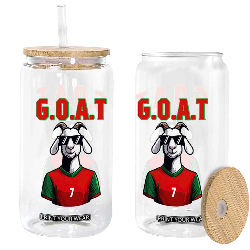 Siuuuu Goat Soccer Celebration Glass Can Gift For Fans TS12 Print Your Wear