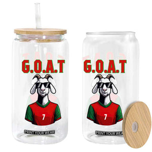 Siuuuu Goat Soccer Celebration Glass Can Gift For Fans TS12 Print Your Wear