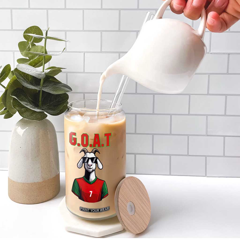Siuuuu Goat Soccer Celebration Glass Can Gift For Fans TS12 Print Your Wear