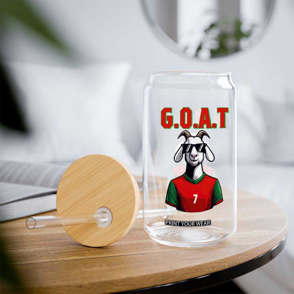 Siuuuu Goat Soccer Celebration Glass Can Gift For Fans TS12 Print Your Wear