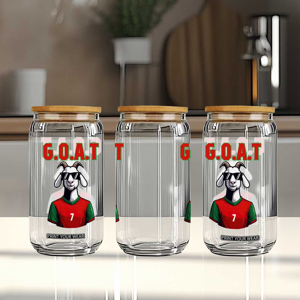 Siuuuu Goat Soccer Celebration Glass Can Gift For Fans TS12 Print Your Wear
