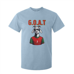 Siuuuu Goat Soccer Celebration T Shirt For Kid Gift For Fans TS12 Light Blue Print Your Wear