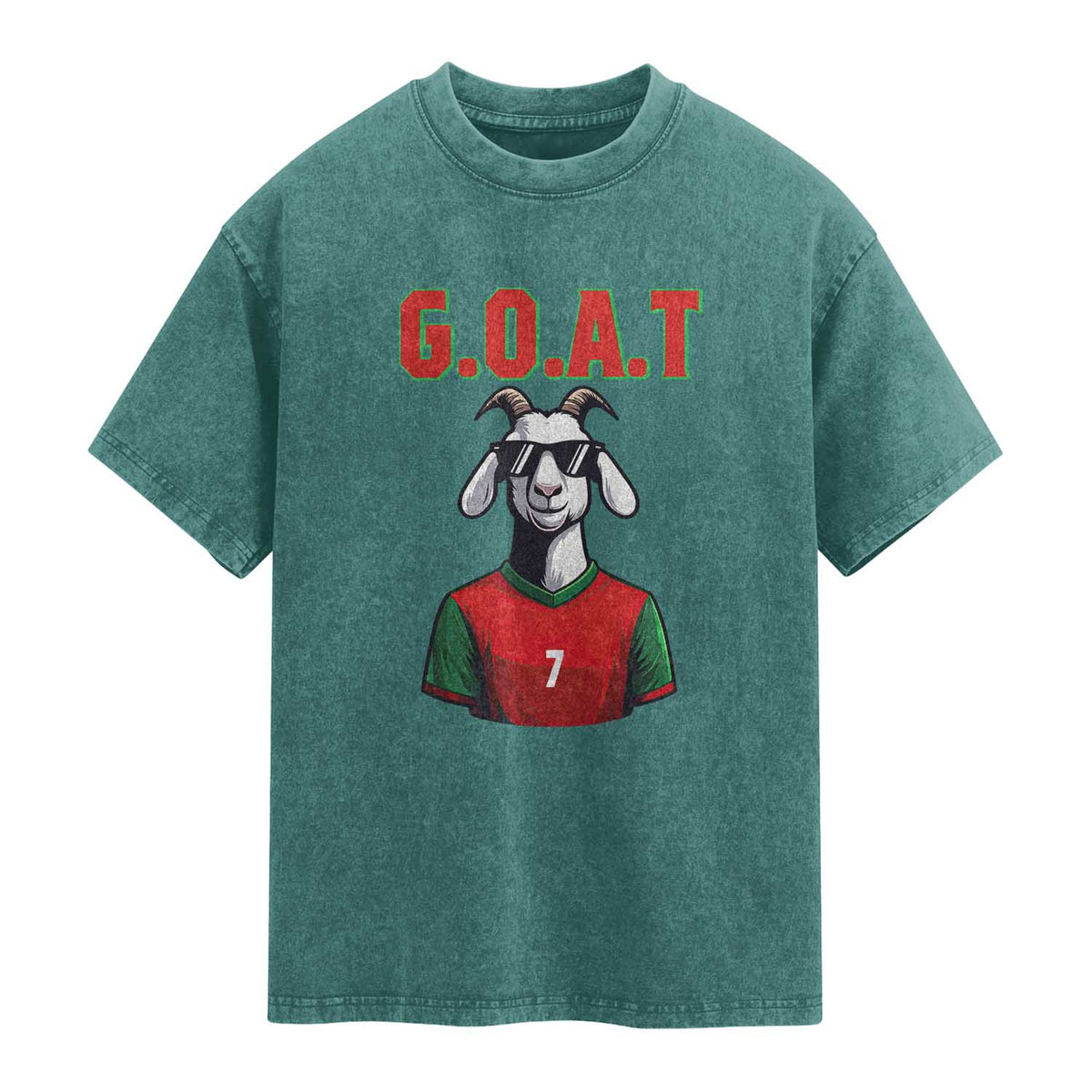 Siuuuu Goat Soccer Celebration Washed Cotton T-Shirt Gift For Fans