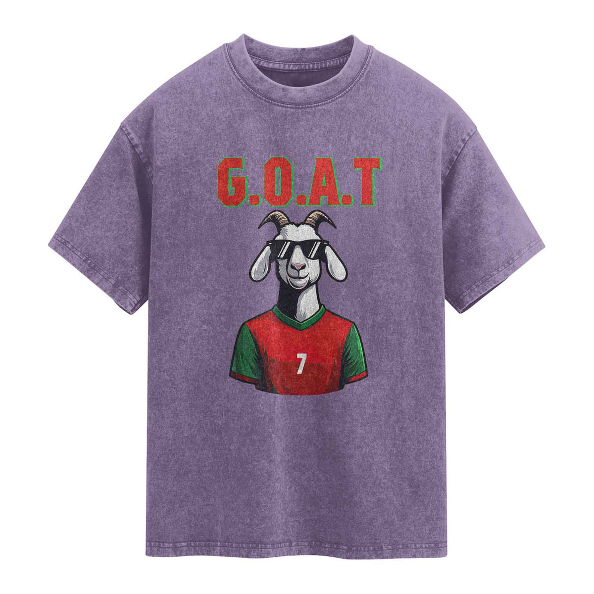 Siuuuu Goat Soccer Celebration Washed Cotton T-Shirt Gift For Fans